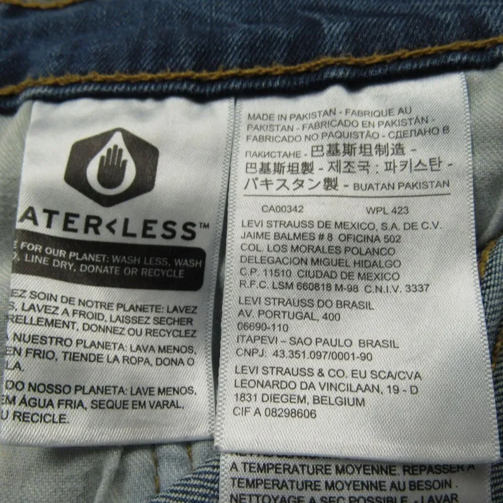 Levis 502 Jeans Mens 36x31 Blue Taper Fit Faded Red Tab‎ Distressed
